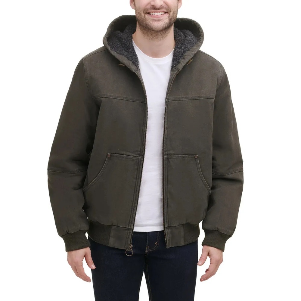 G.H. Bass & Co. - Sherpa Lined Hooded Cotton Canvas Shell Workwear Jacket